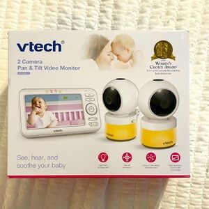 VTech 2 Camera 5" Digital Video Baby Monitor with pan tilt zoom, VM5463 NIB